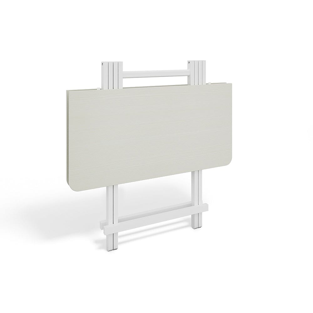 White Wooden Folding Dining Table with Metal Legs Dining Tables Living and Home