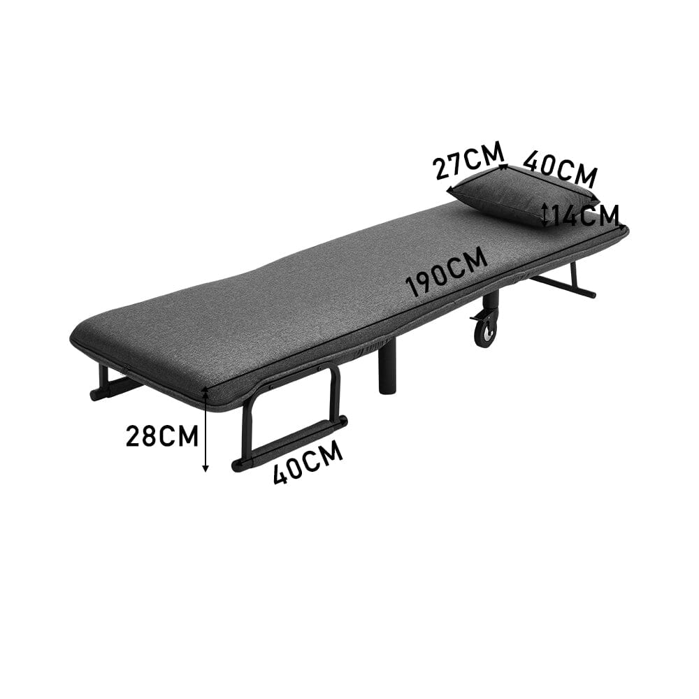 Upholstered Single Sleeper Chair Convertible Sofa Bed with Metal Legs Recliners Living and Home
