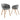 Modern Gray Plastic Chair with Heat Transfer-Printed Legs, Set of Four Living and Home