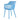 Vibrant Blue Plastic Chair, Set of Four, Durable and Lightweight Living and Home