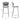 Modern Gray Plastic Bar Stools with Black Painted Legs, Set of Two Living and Home