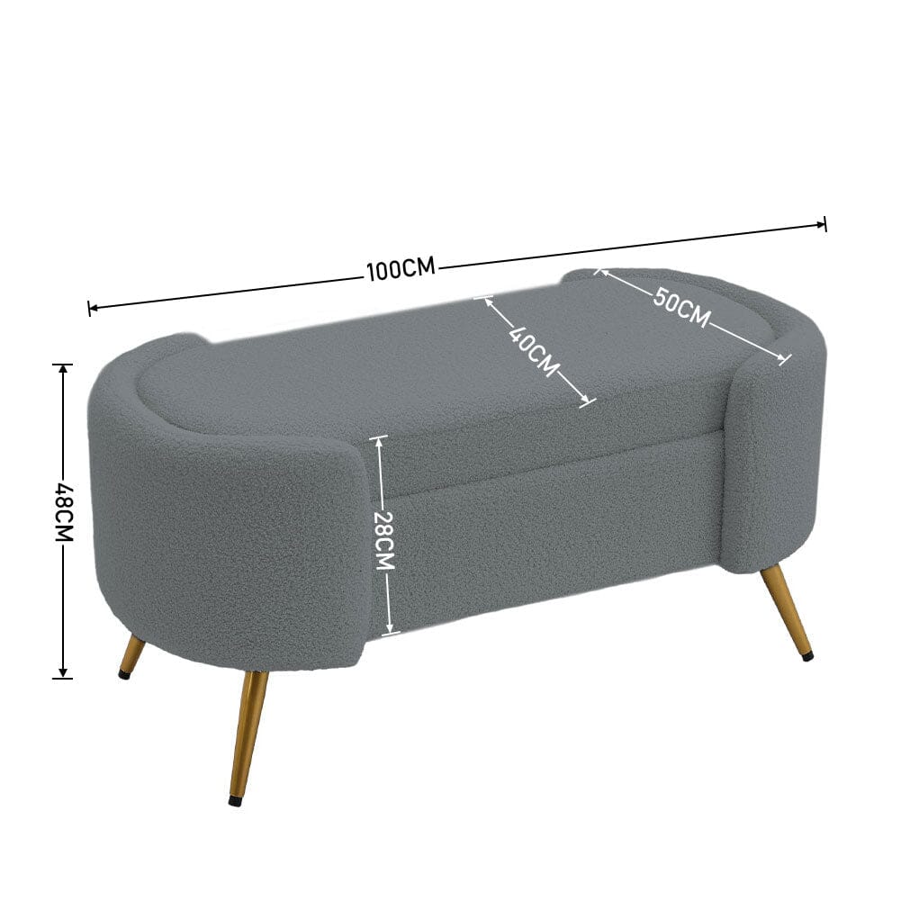Modern White Upholstered Accent Bench with Stainless Steel Legs Benches Living and Home