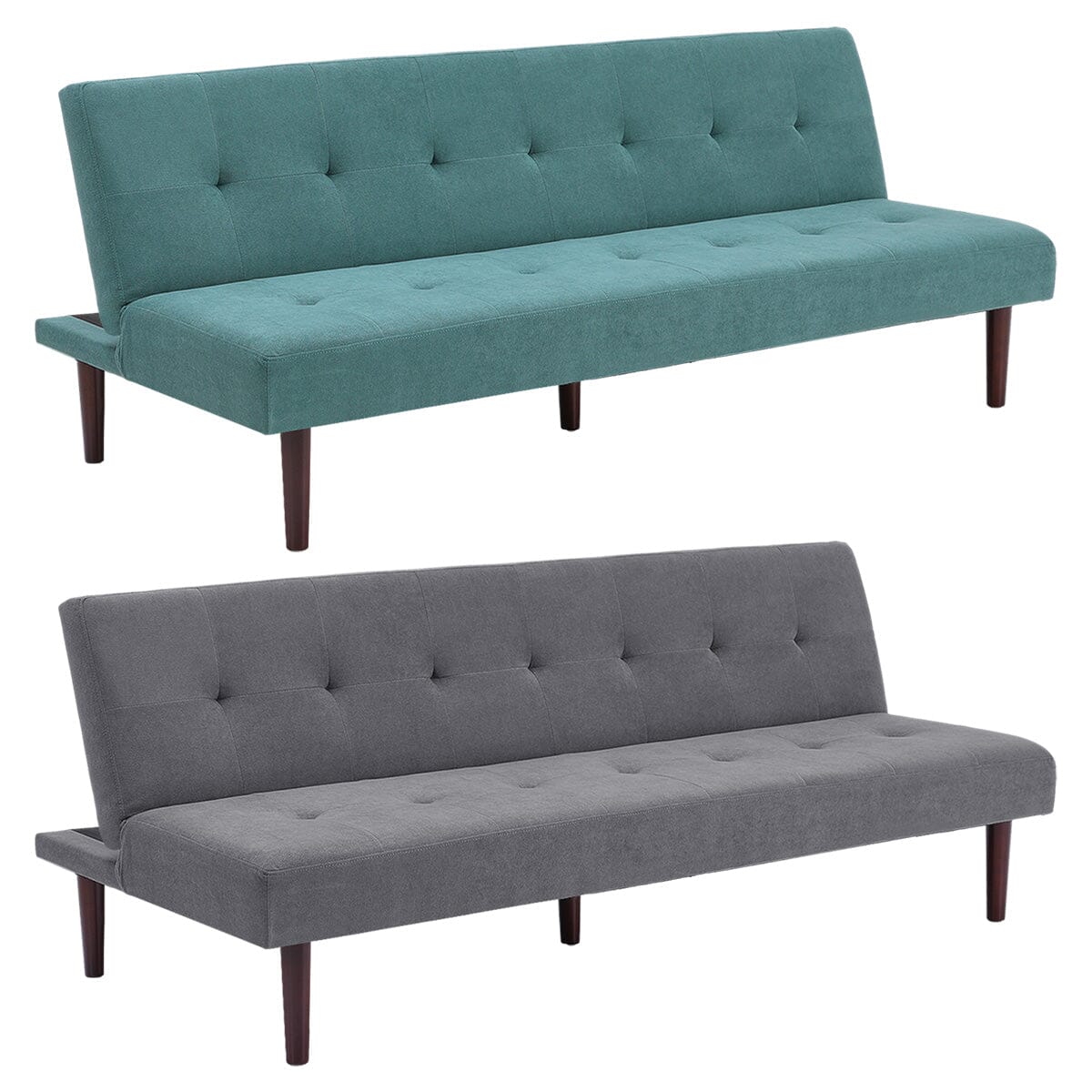 172cm Green Sofa Bed Contemporary Convertible Upholstered Sofa Beds Living and Home