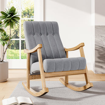 Tufted Velvet Upholstered Rocking Chair