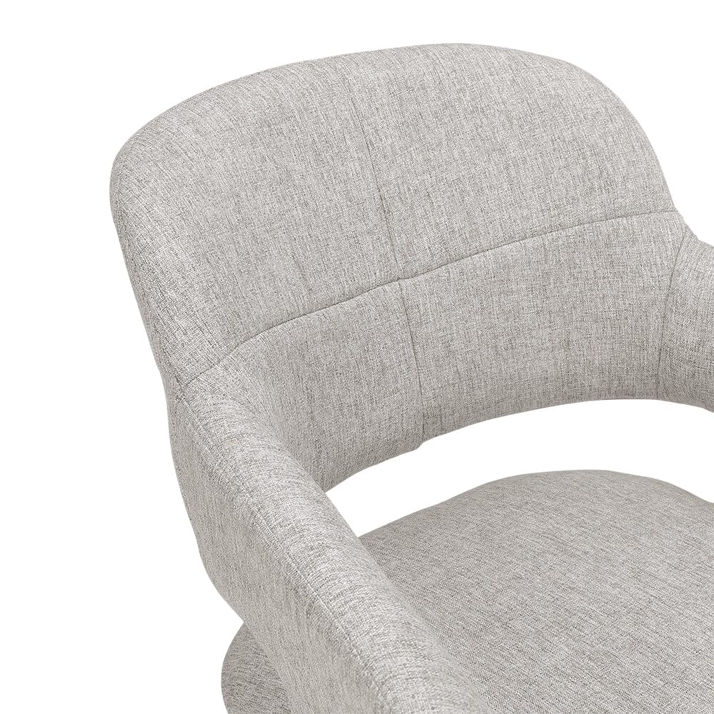 Set of 2 Grey Linen Dining Chair with Metal Legs Dining Chairs Living and Home