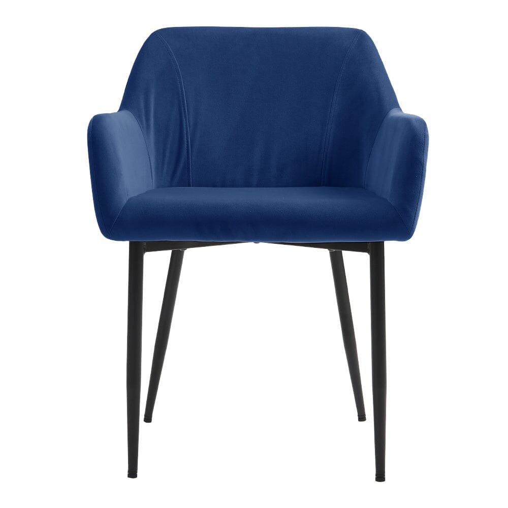 Upholstered Chair with Armrests and Metal Legs Living and Home