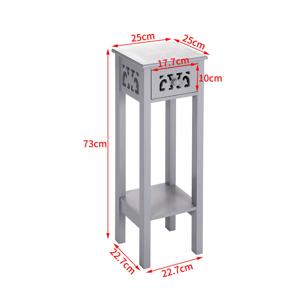 Telephone Table with Drawer Tall Slim Living Room End Table Corner Bedside Table End Table Living and Home