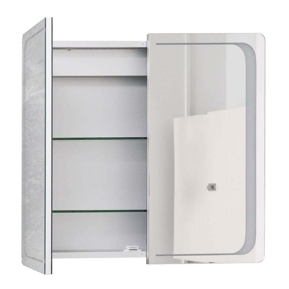 Double Door LED Bathroom Mirror Cabinet with Bluetooth Bathroom Mirror Cabinets Living and Home