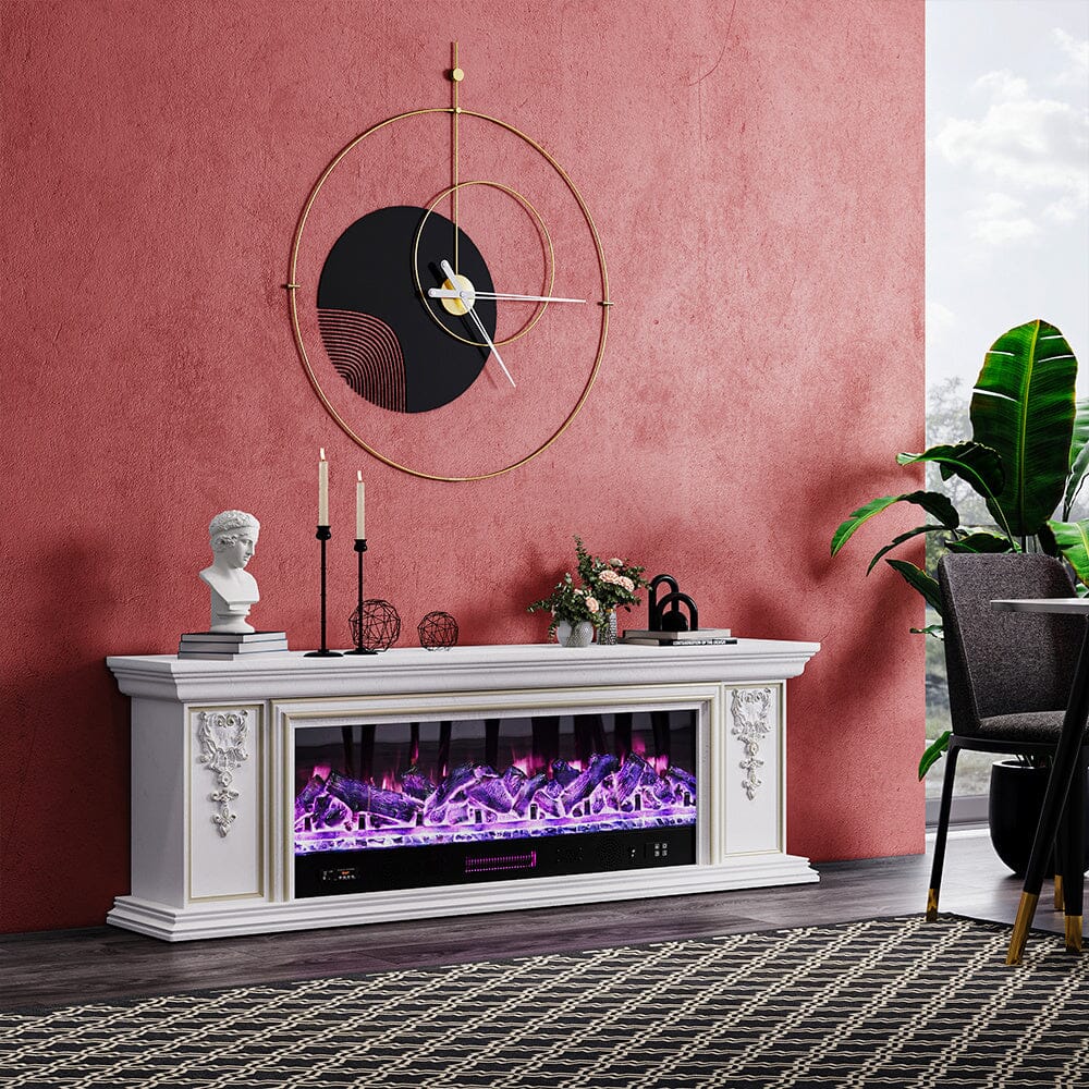 180cm W Remote Freestanding Fireplaces Bluetooth Player TV Stand Electric Fireplace Freestanding Fireplaces Living and Home