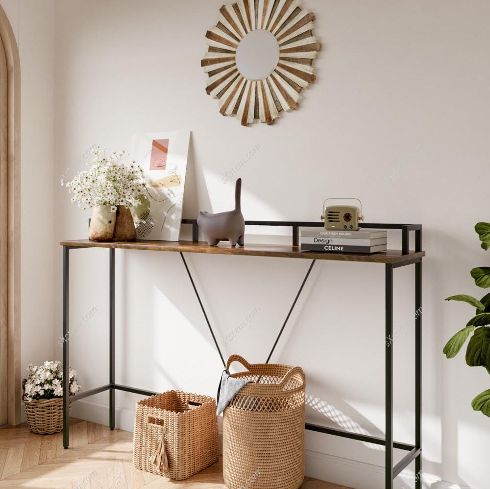 Direct Slim Rustic Console Table Living and Home