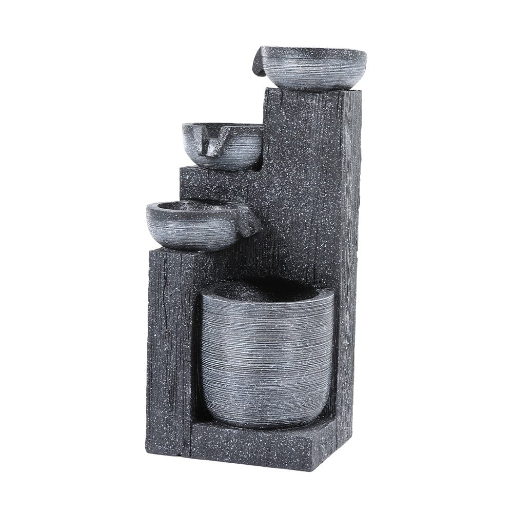 Outdoor Solar-Powered Water Fountain Rockery Decor Fountains Living and Home