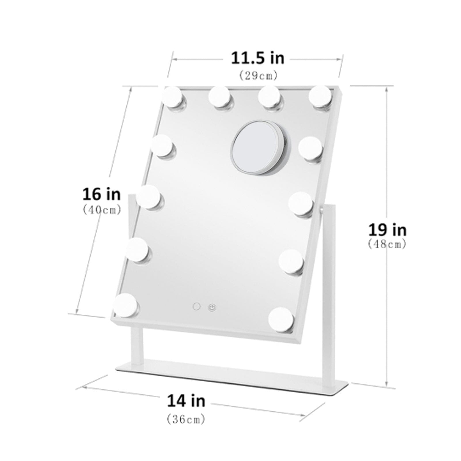 Adjustable Large Rectangular Lighted Makeup Mirror Living and Home