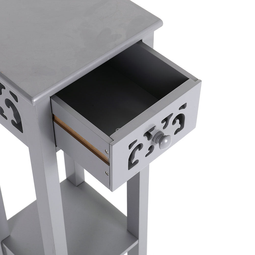 Telephone Table with Drawer Tall Slim Living Room End Table Corner Bedside Table End Table Living and Home