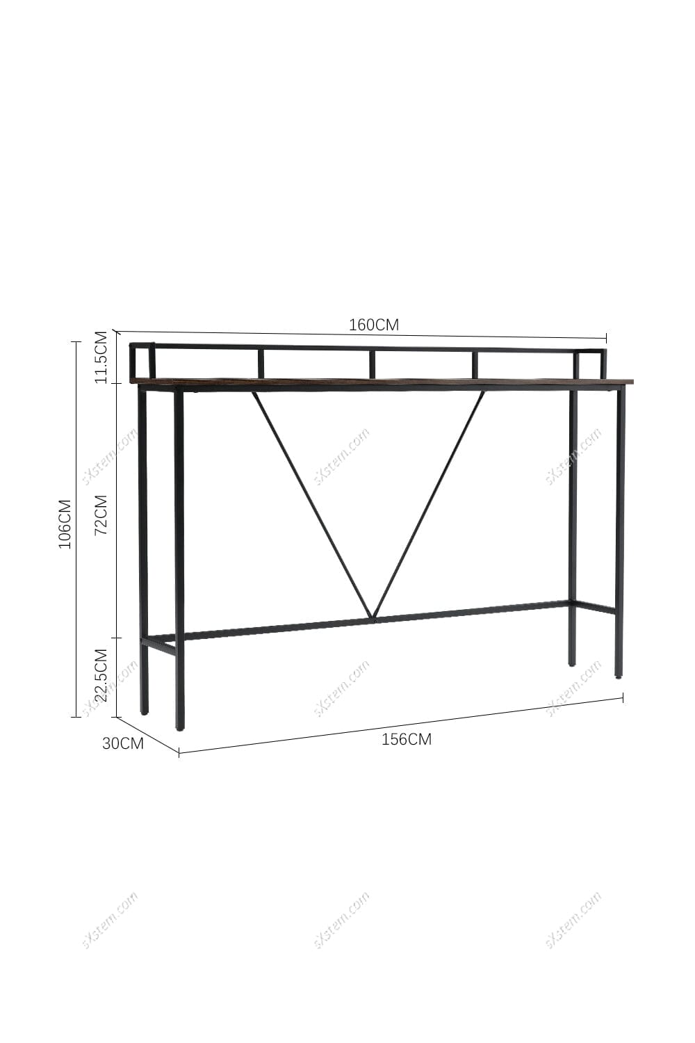 Direct Slim Rustic Console Table Living and Home