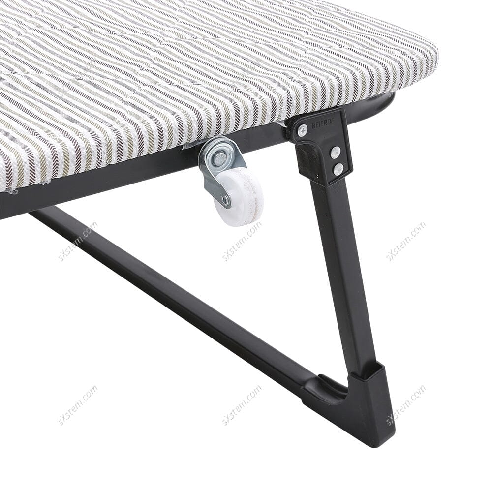 Metal Bifold Folding Bed With Wheels Living and Home