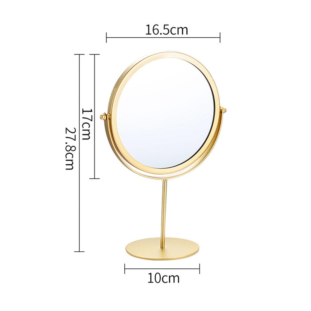 Minimalist Portable Rotating Desktop Mirror Makeup Mirror Living and Home