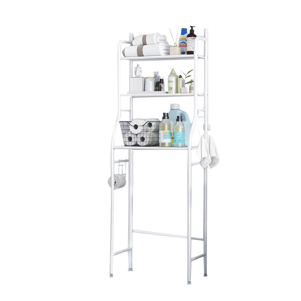 3 Tiers Metal Bathroom Organizer Over Toilet Rack Storage Shelves Shower Caddies Living and Home