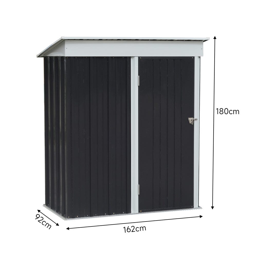 3X5 Metal Storage Shed with Rack Patio Garden Tool House Garden Sheds Living and Home
