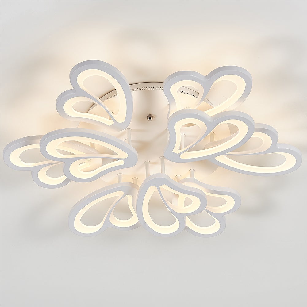 Petal Modern LED Ceiling Light Dimmable/Non-Dimmable (Version B) Ceiling Light Living and Home W 66 x L 66 cm Dimmable Warm Glow