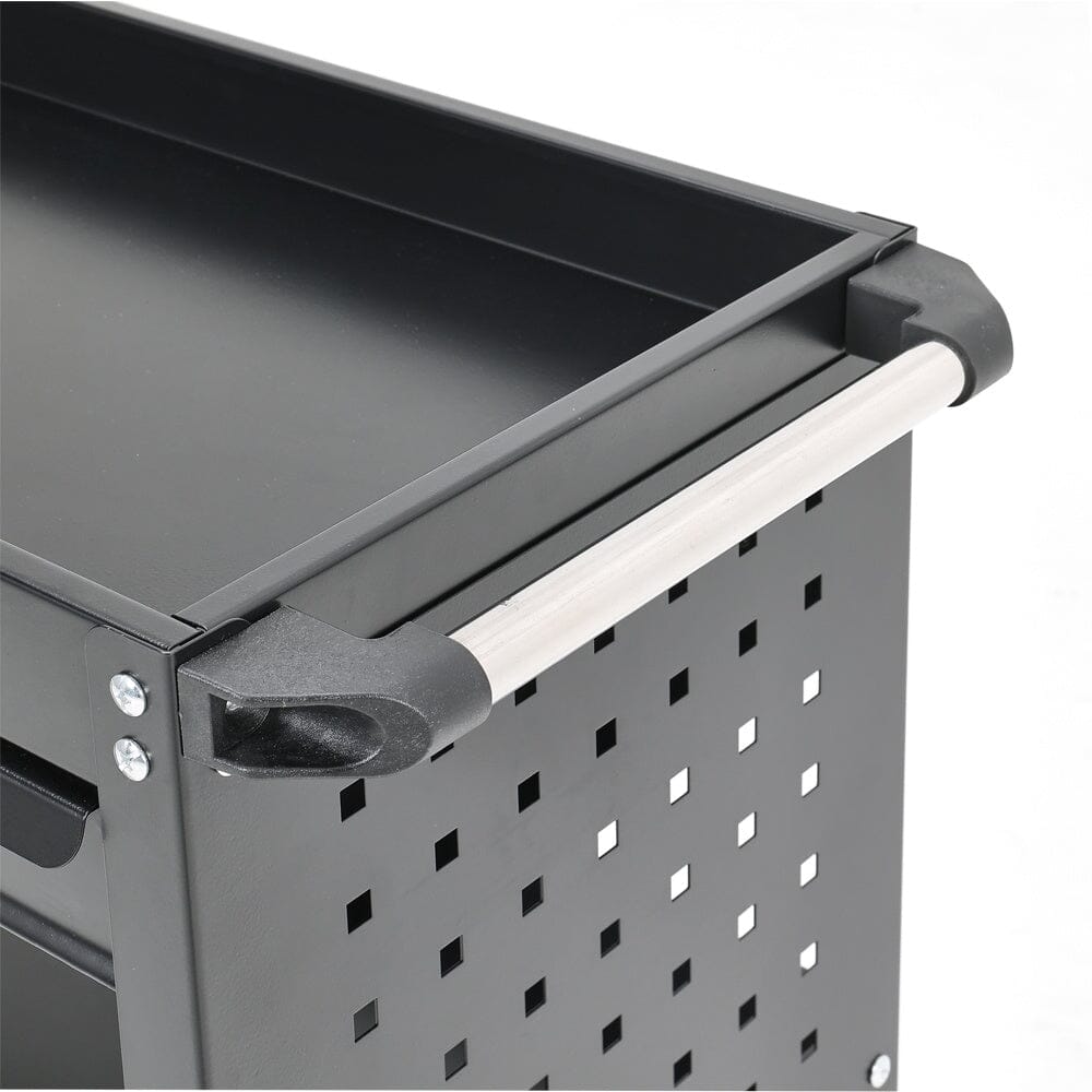 3 Tier Rolling Tool Cart with Lockable Drawer Tool Storage Cabinets Living and Home