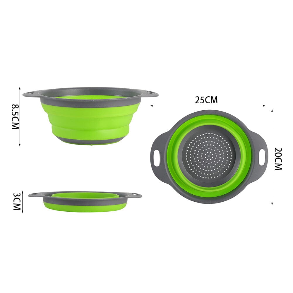 Collapsible Kitchen Silicone Colander Strainer Bowl Kitchen Storage Baskets Living and Home