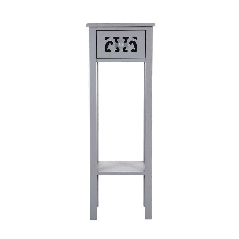 Telephone Table with Drawer Tall Slim Living Room End Table Corner Bedside Table End Table Living and Home