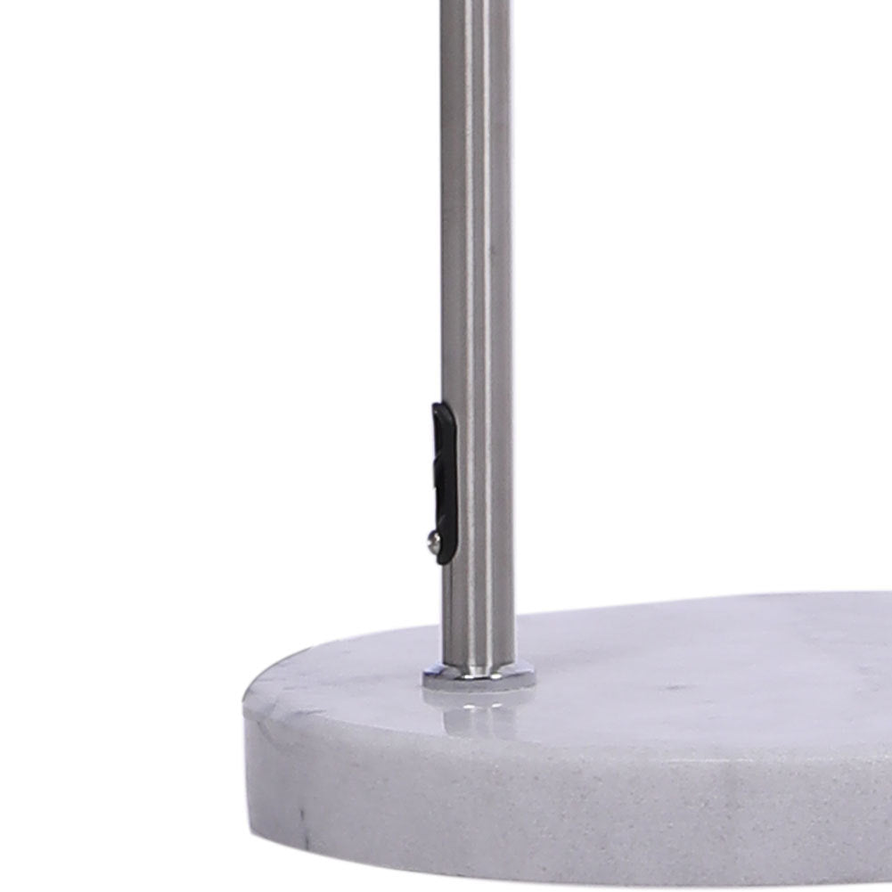 Arch Standing Floor Lamp, Orange/White Lampshade, Marble Base, Reading Light Floorlamp Living and Home