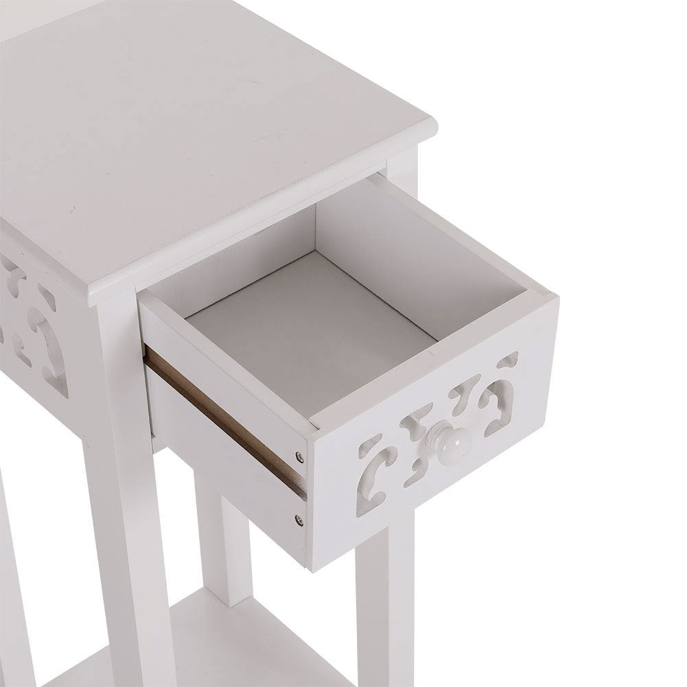 Telephone Table with Drawer Tall Slim Living Room End Table Corner Bedside Table End Table Living and Home