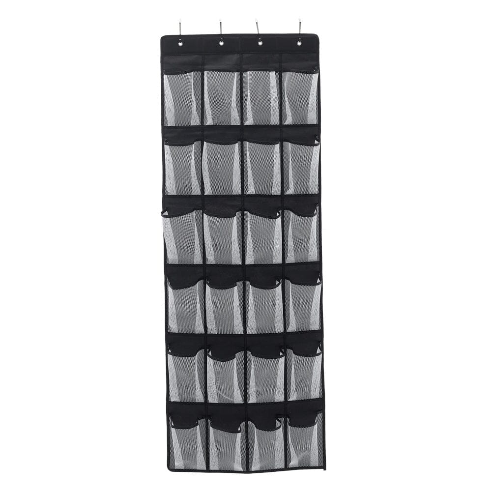 24 Pocket Fabric Door Hanging Storage Bag with Hooks Shelves & Racks Living and Home