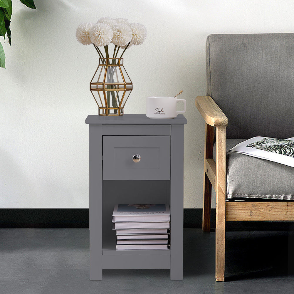 Nightstand Wooden Bedside Table Sofa End Side Table Storage Drawer Cabinet End Tables Living and Home