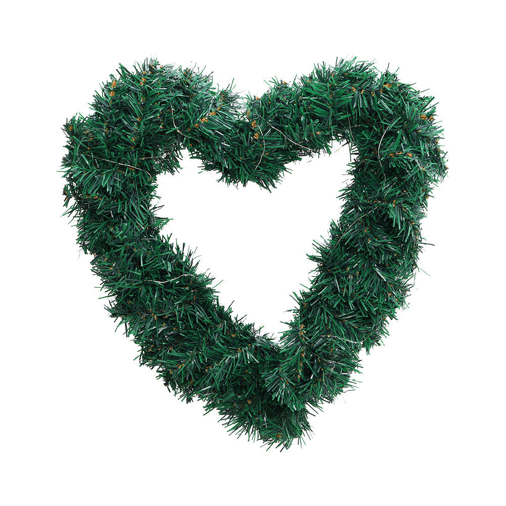 Valentine's Day Artificial Heart-shaped Door Hanging Garland Wedding Decoration with 3m Light String, SW0217 Christmas Living and Home