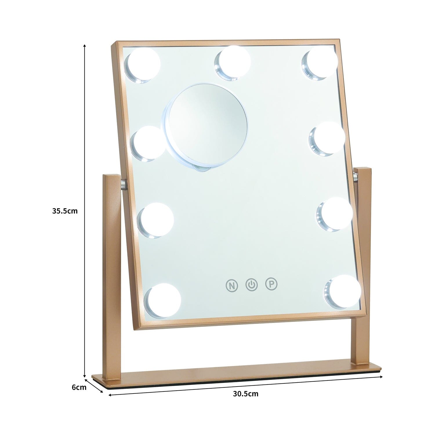 Adjustable LED Hollywood Vanity Mirror Touch Screen Control LED Make Up Mirrors Living and Home