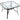 Patio Table Garden Coffee Table Rectangle Dining Table with the Umbrella Stand Hole Garden Dining Table   Black 