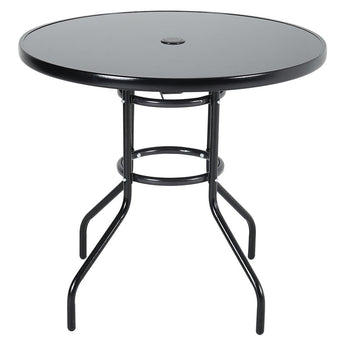 Patio Table Garden Coffee Table Dining Table with Umbrella Stand Hole Garden Dining Table   