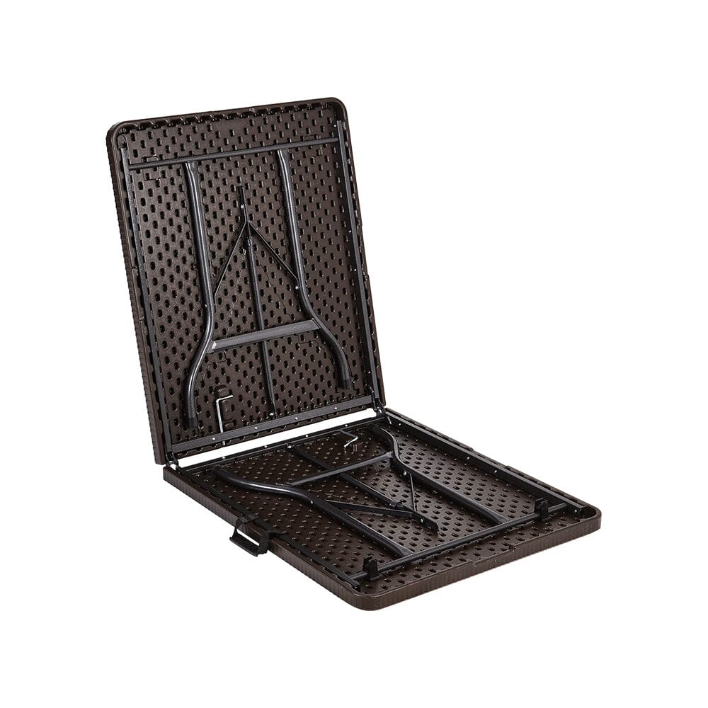 3-Piece Rattan Plastic Outdoor Folding Table Bench Set Garden Dining Sets Living and Home