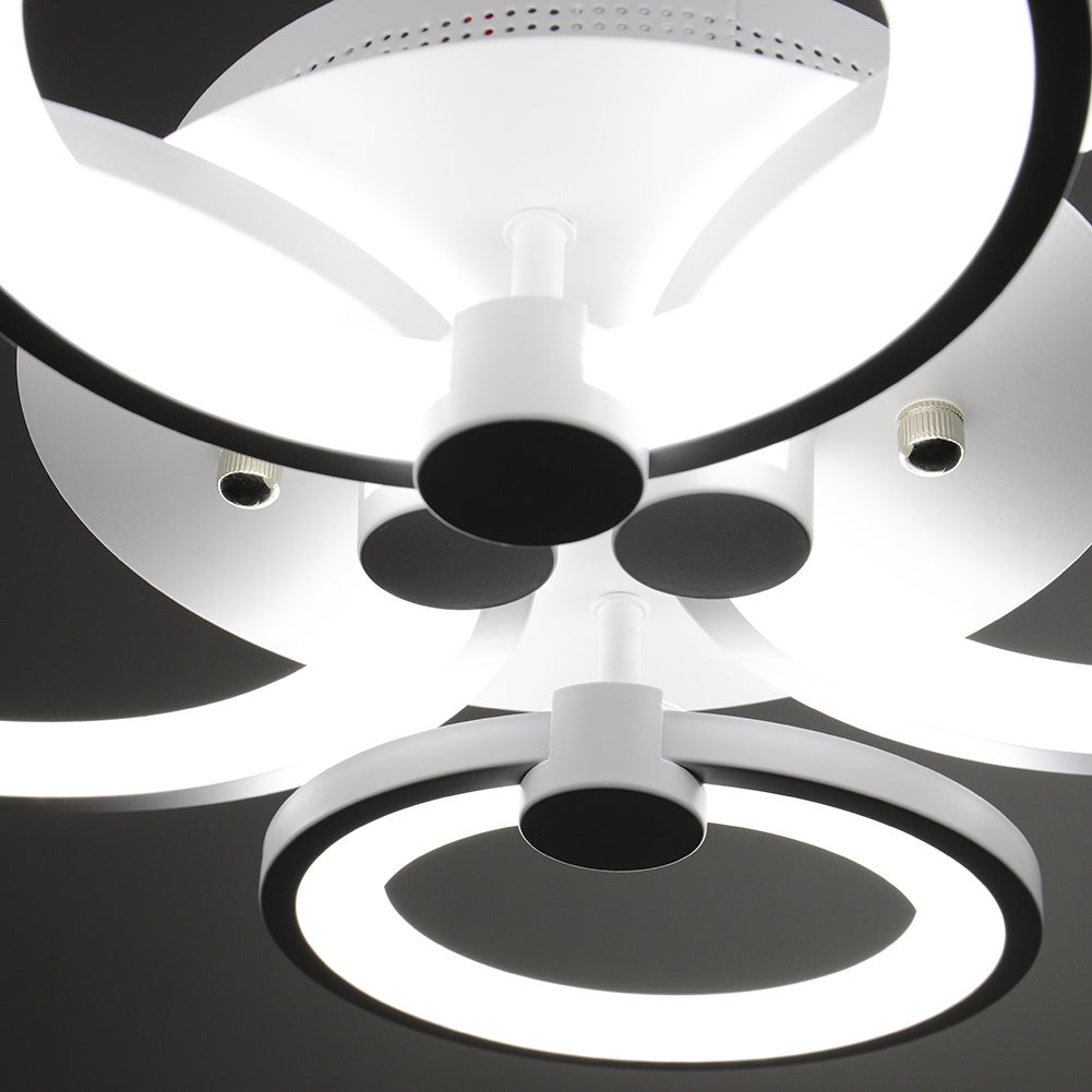 Modern Circular LED Semi Flush Ceiling Light for Nordic Decor