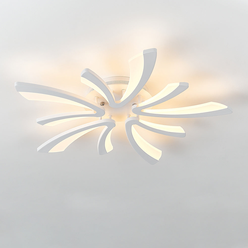 Unique V-Shaped LED Semi Flush Ceiling Light