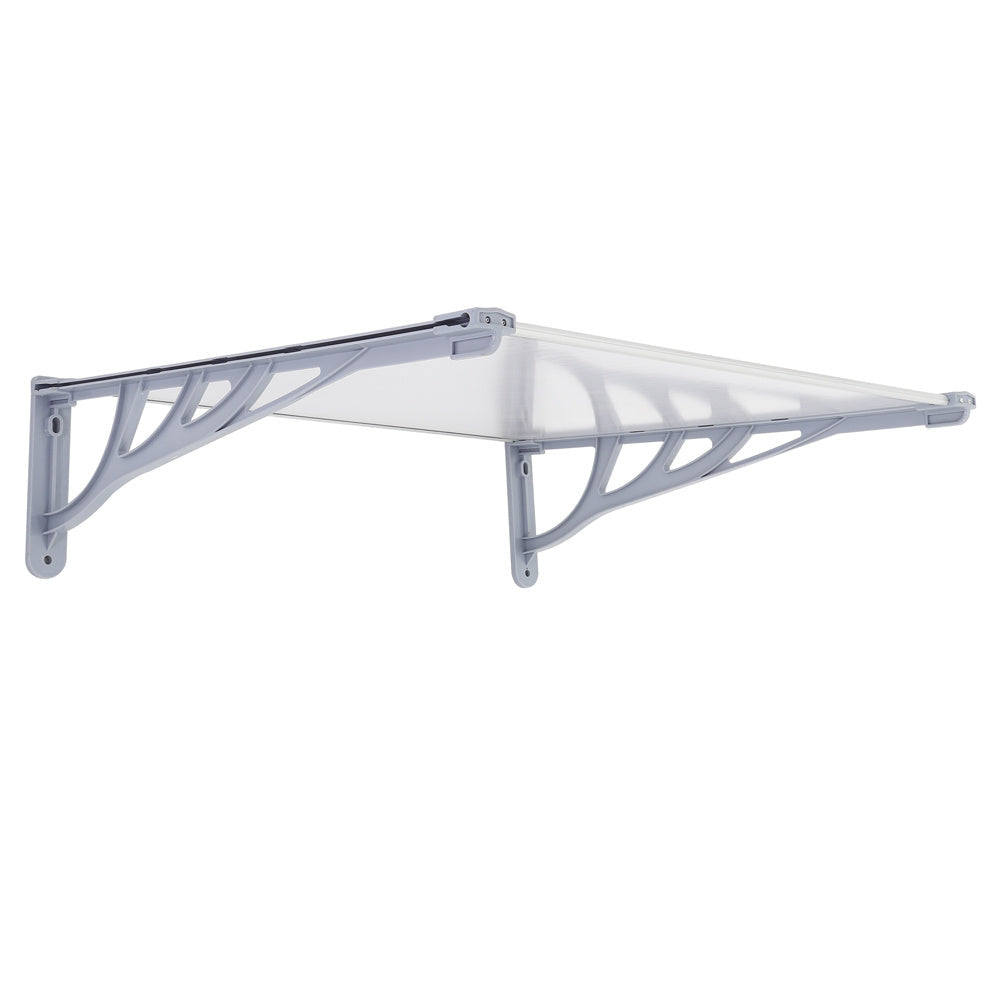 Outdoor Flat Shielded Awning - Rain Shelter - Grey Awnings