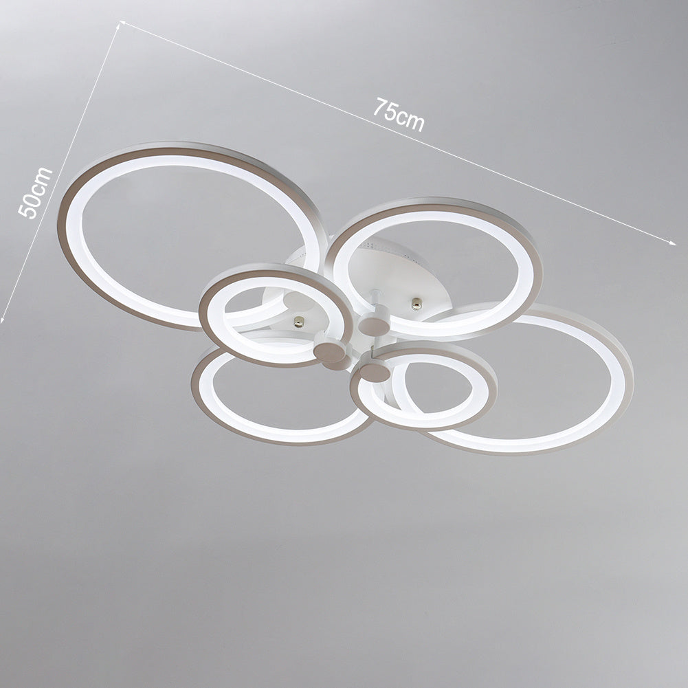 Modern Circular LED Semi Flush Ceiling Light for Nordic Decor