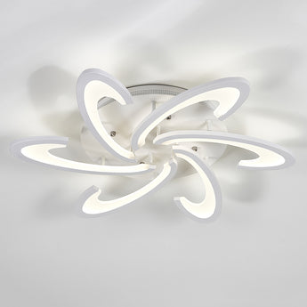 Flower-Shaped Energy-Efficient LED Semi-Flush Mount Ceiling Light