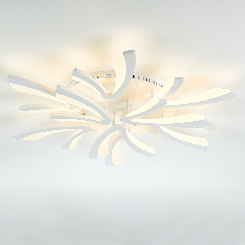 Unique V-Shaped LED Semi Flush Ceiling Light