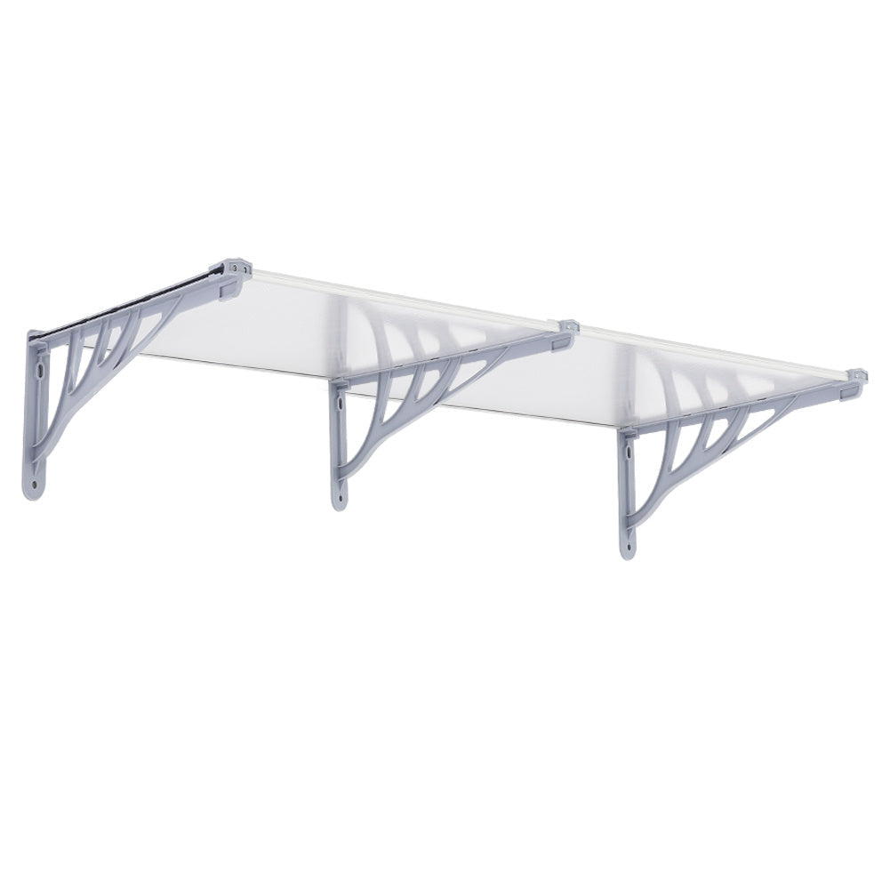 Outdoor Flat Shielded Awning - Rain Shelter - Grey Awnings