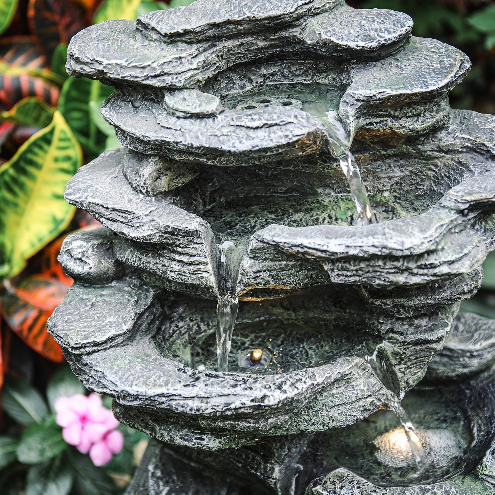 Winding Rockery Water Feature Self-Containing Feature Outdoor Fountain Fountains & Waterfalls