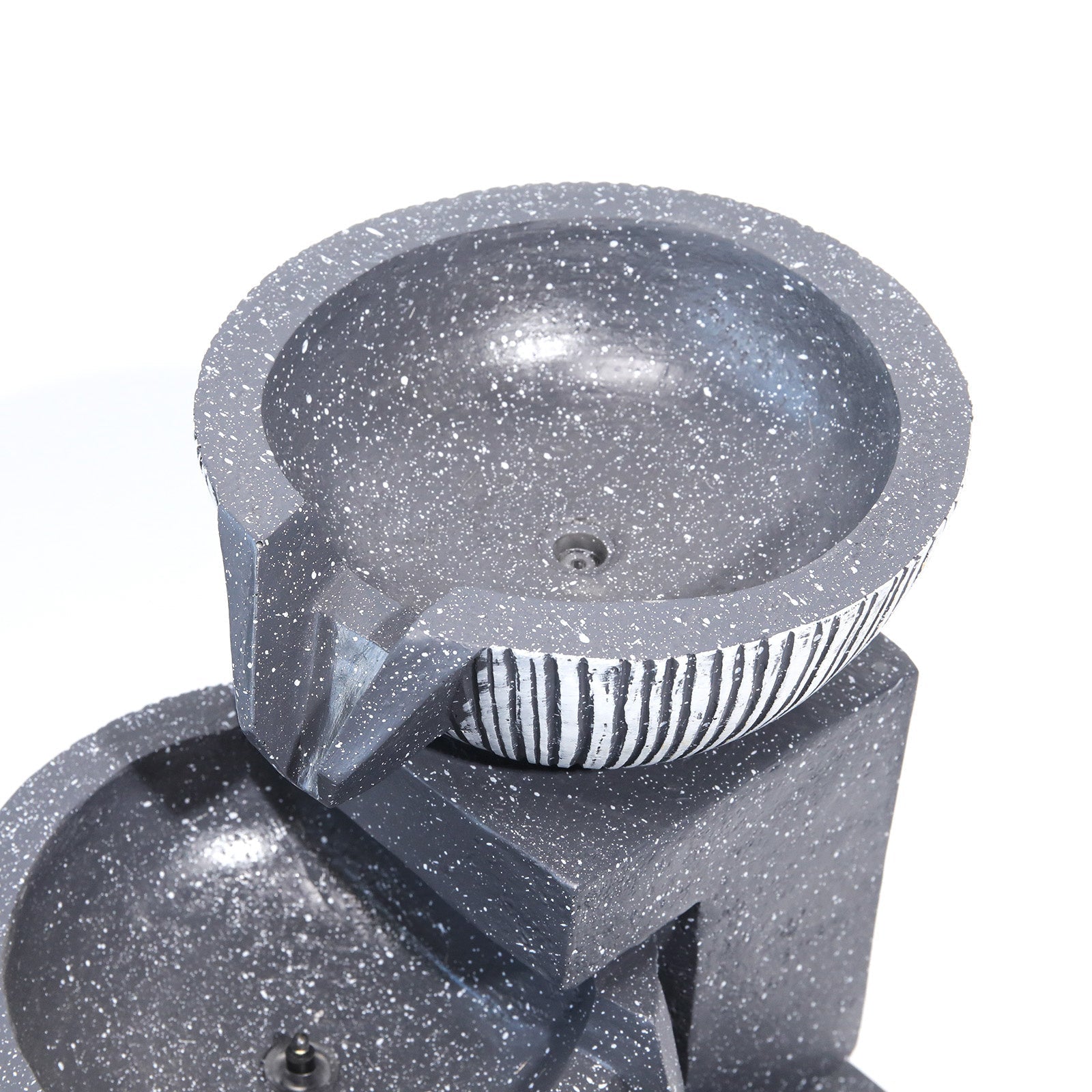 Outdoor Water Fountain Rockery Decoration 3 Tier Bowls Solar Powered Fountains & Waterfalls