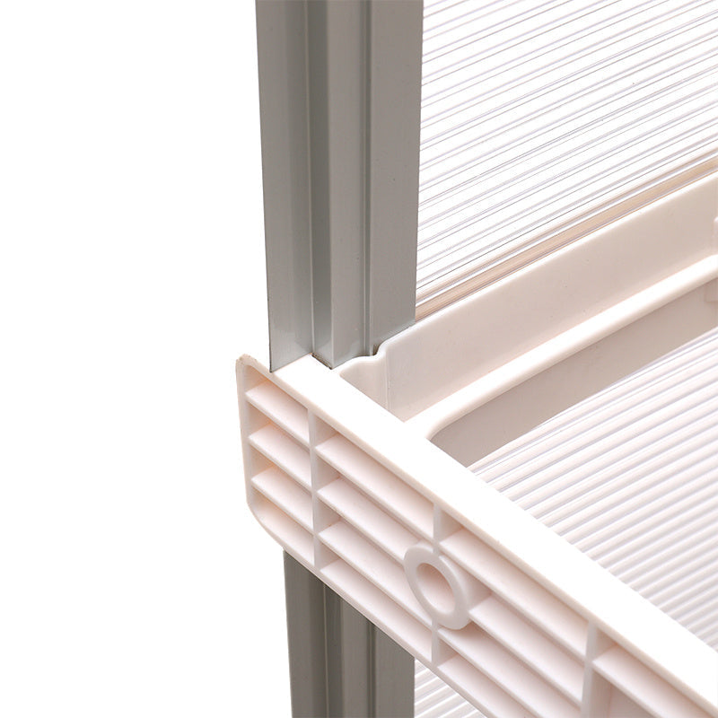 Outdoor Curved Shielded Awning - Rain Shelter - White Awnings
