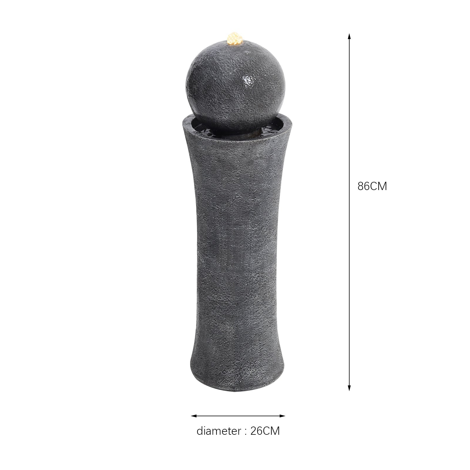 Modern Cylindrical Water Polo Fountain Backyard Decorated Fountain Fountains & Waterfalls