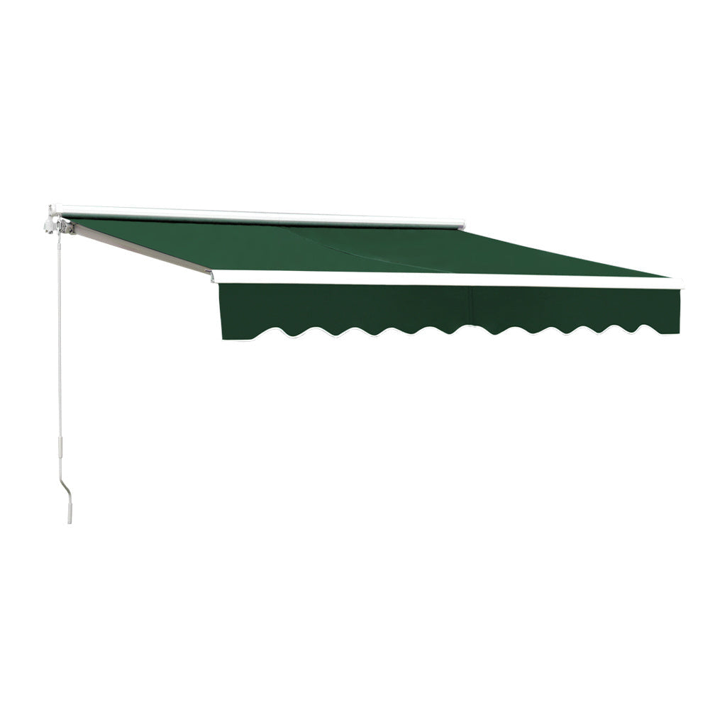 Retractable Patio Awning - Manual Shelter - Green Awnings