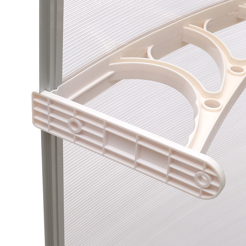 Outdoor Curved Shielded Awning - Rain Shelter - White Awnings