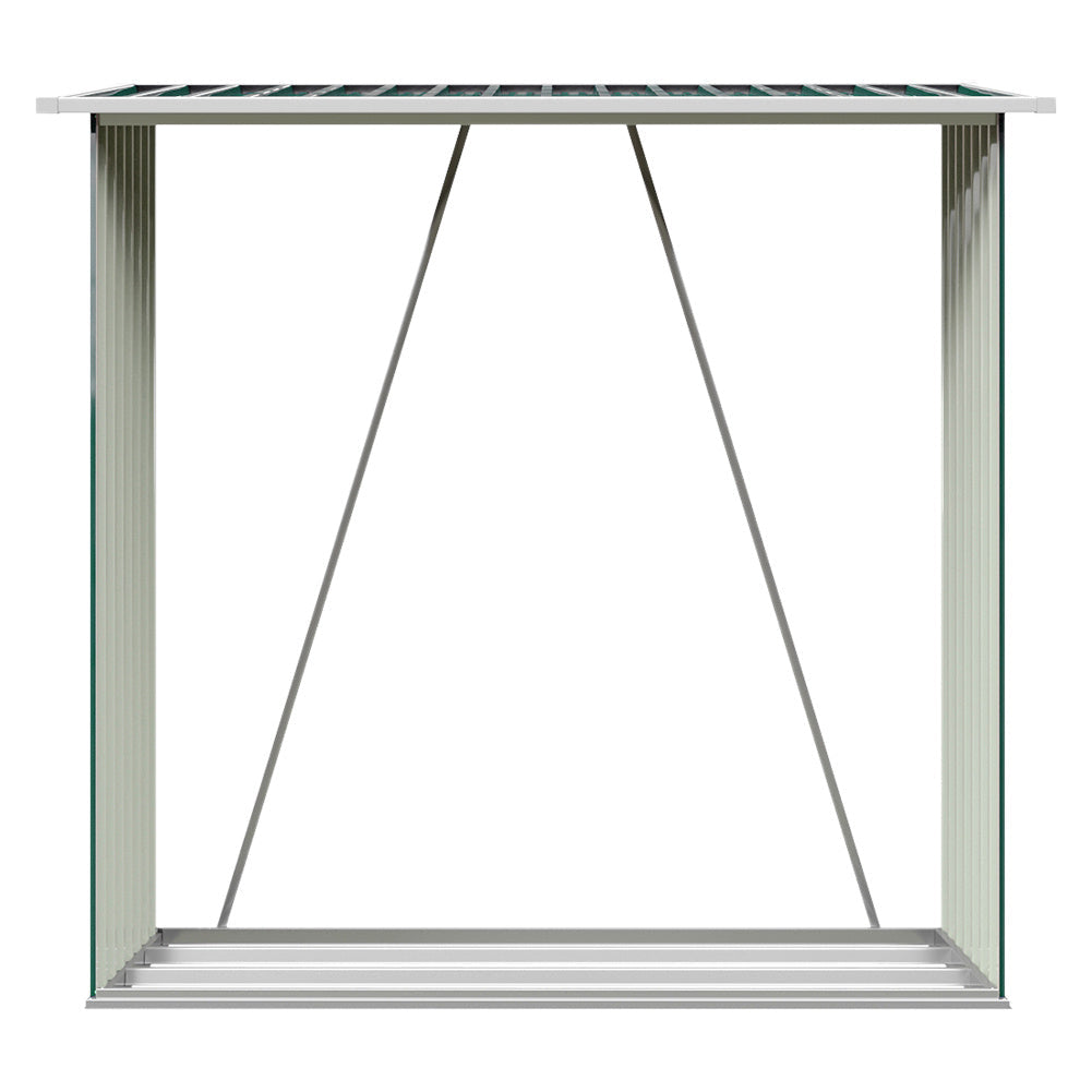 Metal Log Holder Fire Wood Rack Firewood Storage Shed Garden Patio Shelter Garden storage Garden Sanctuary