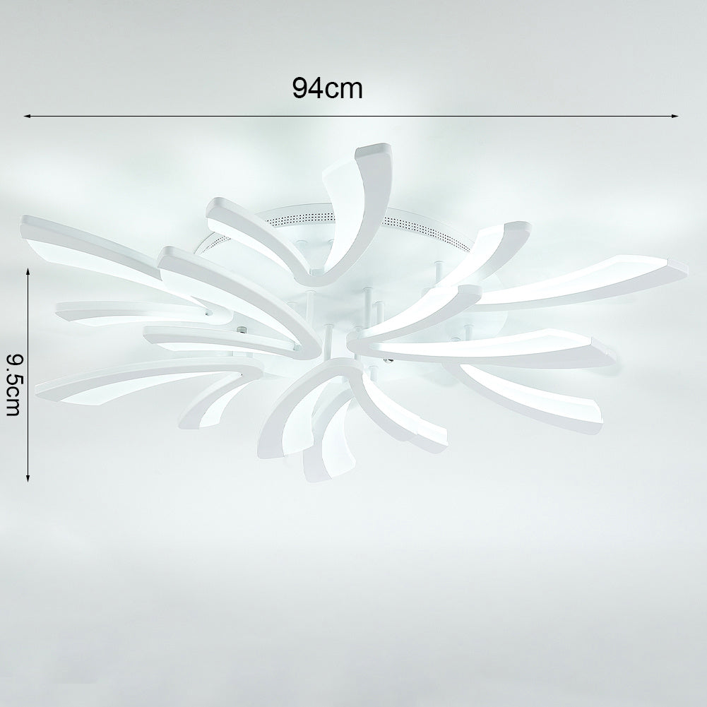 Unique V-Shaped LED Semi Flush Ceiling Light